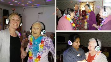 Glasgow care home Residents enjoy silent disco